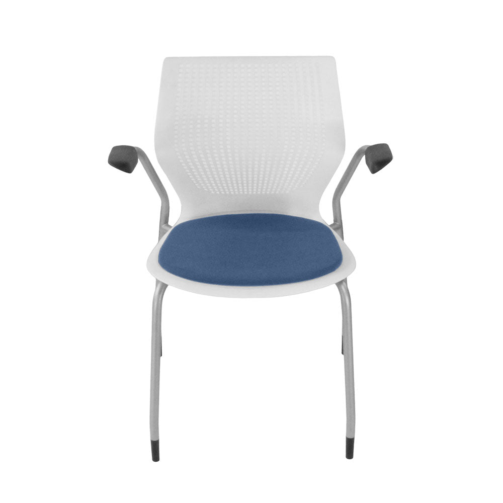 Knoll: Multigeneration Meeting Chair in Blue Fabric - Refurbished