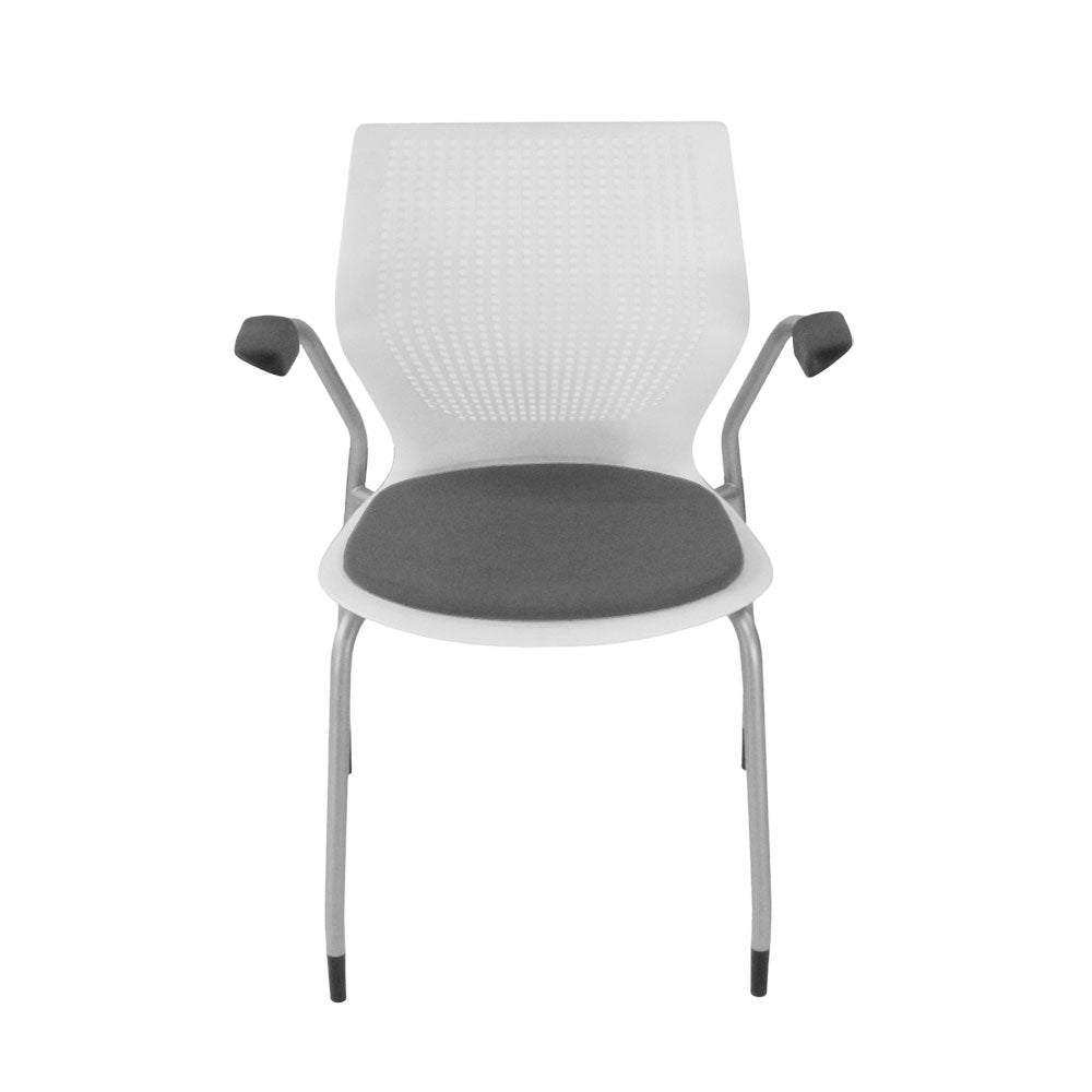 Knoll : Chaise de réunion multigénération en tissu gris - Reconditionnée