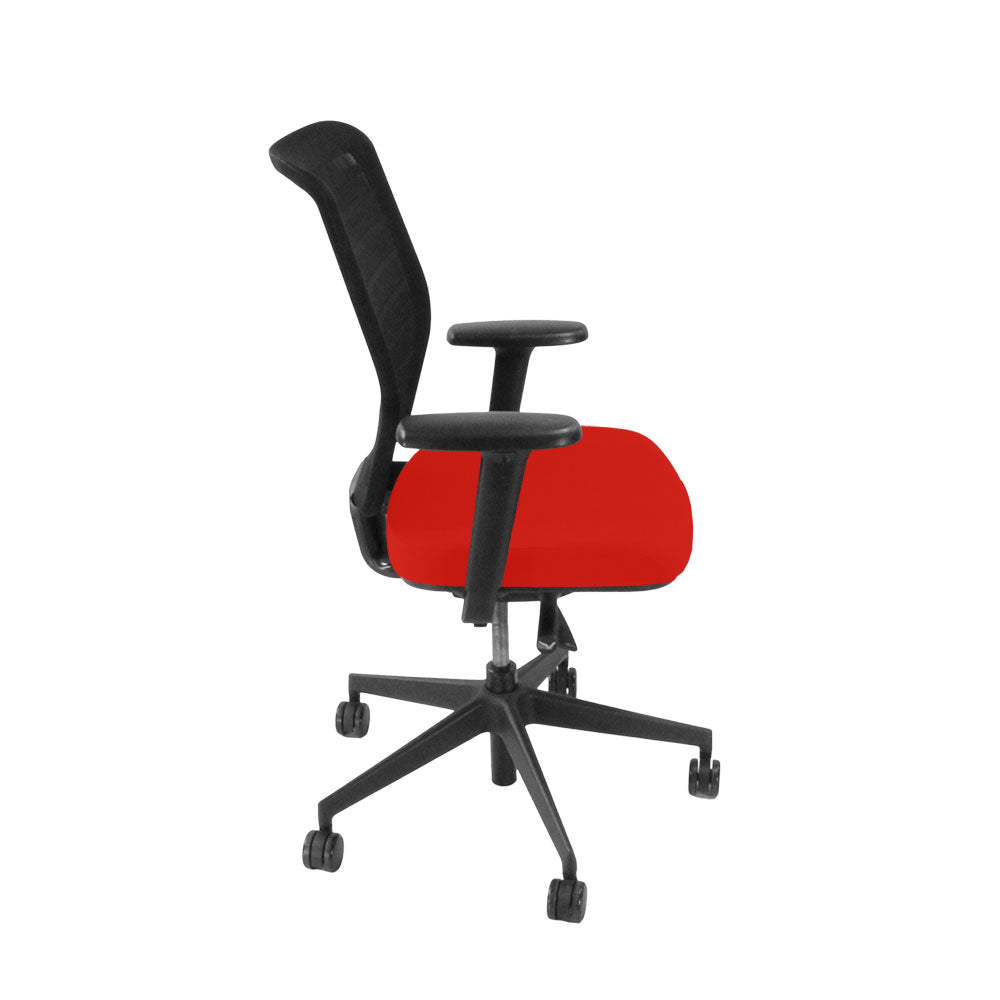 Senator: Fuse Operator Chair aus rotem Stoff – generalüberholt