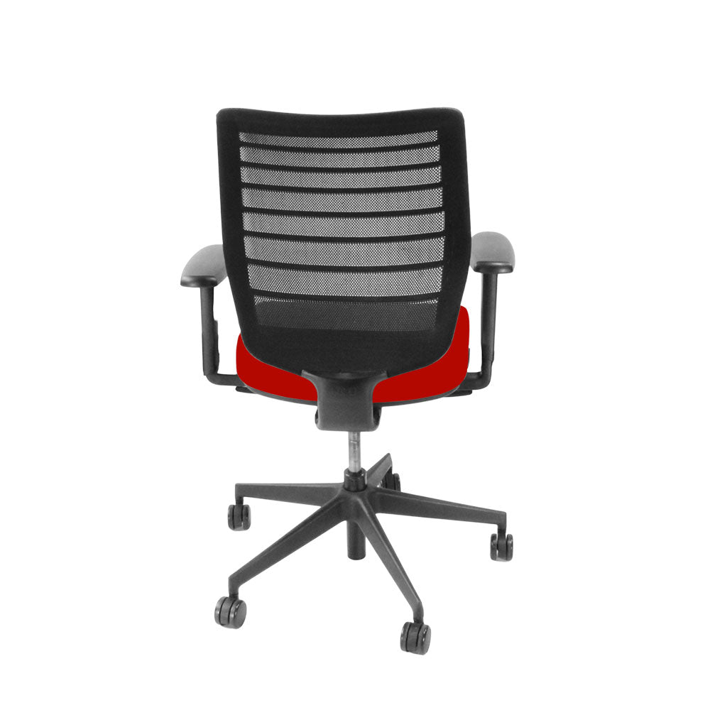 Senator: Fuse Operator Chair aus rotem Stoff – generalüberholt