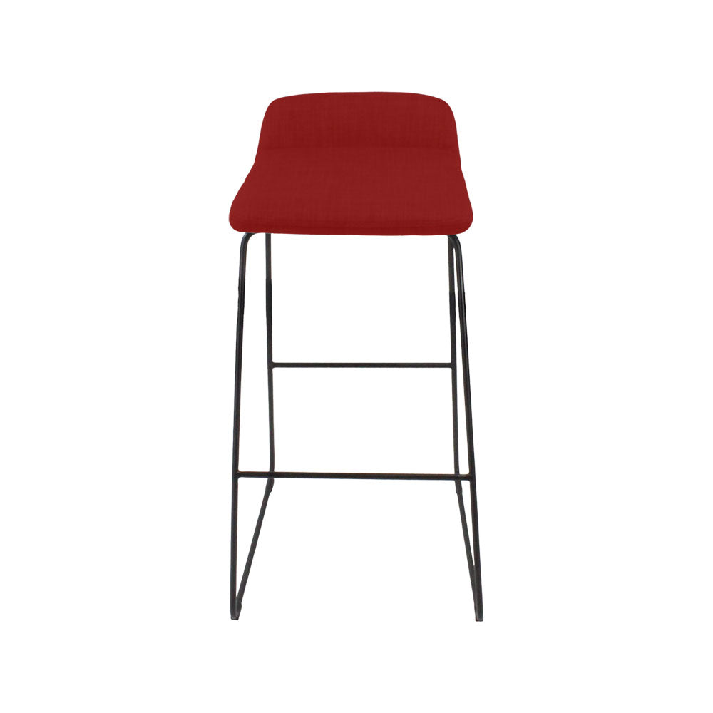 M.A.D: Lolli Bar Stool in Red Fabric - Refurbished