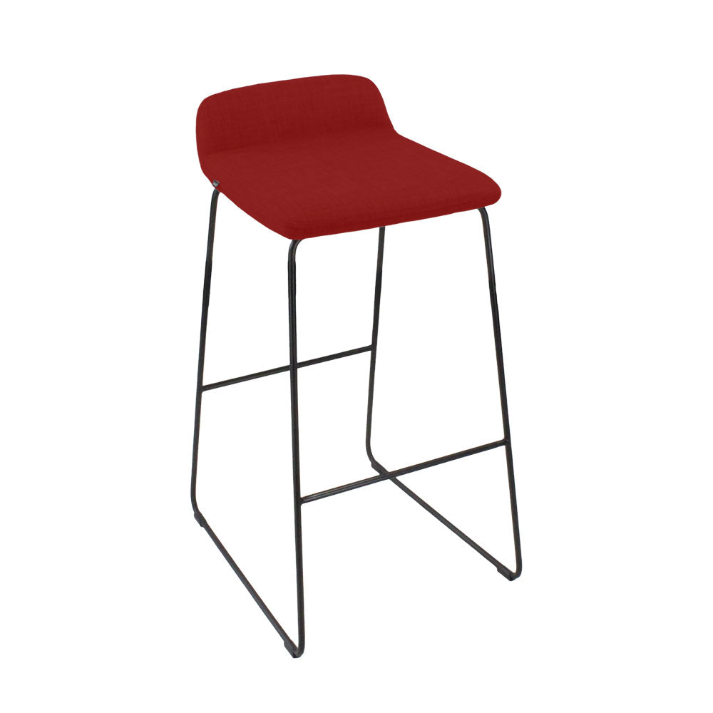 M.A.D: Lolli Bar Stool in Red Fabric - Refurbished