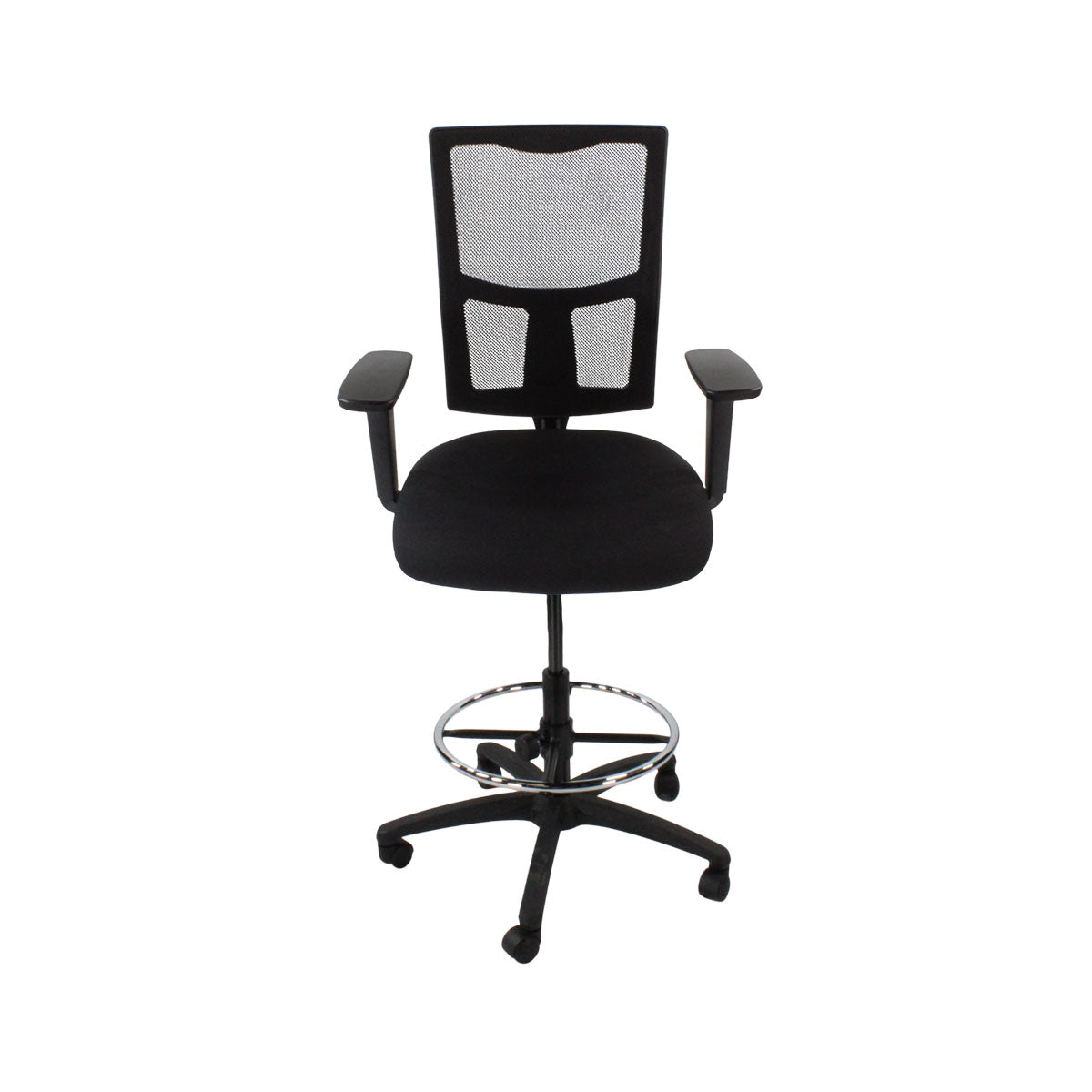 TOC : Chaise de dessinateur Ergo 2 en tissu noir - Reconditionnée
