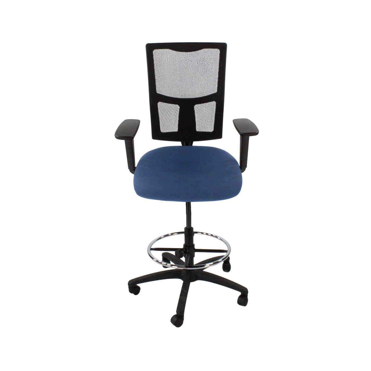 Inhaltsverzeichnis: Ergo 2 Draftsman Chair aus blauem Stoff – generalüberholt