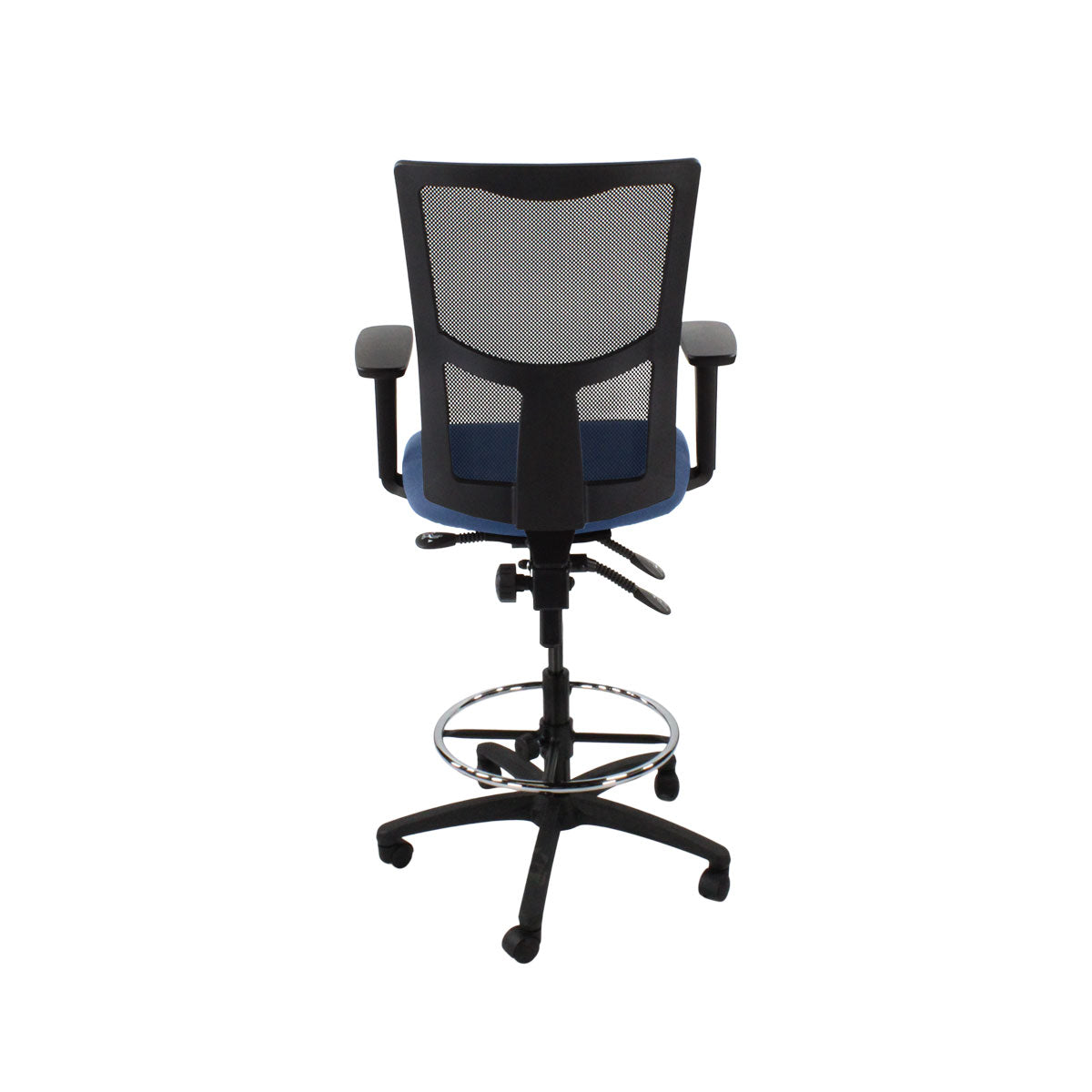 TOC: Ergo 2 Draughtsman Chair in Blue Fabric - Refurbished