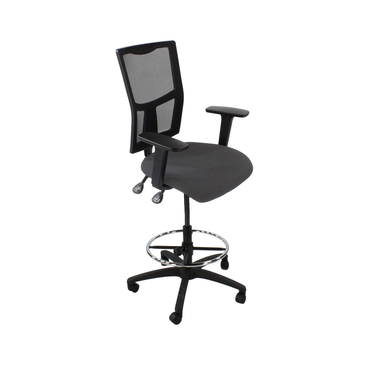 TOC: Ergo 2 Draughtsman Chair in Grey Fabric - Refurbished