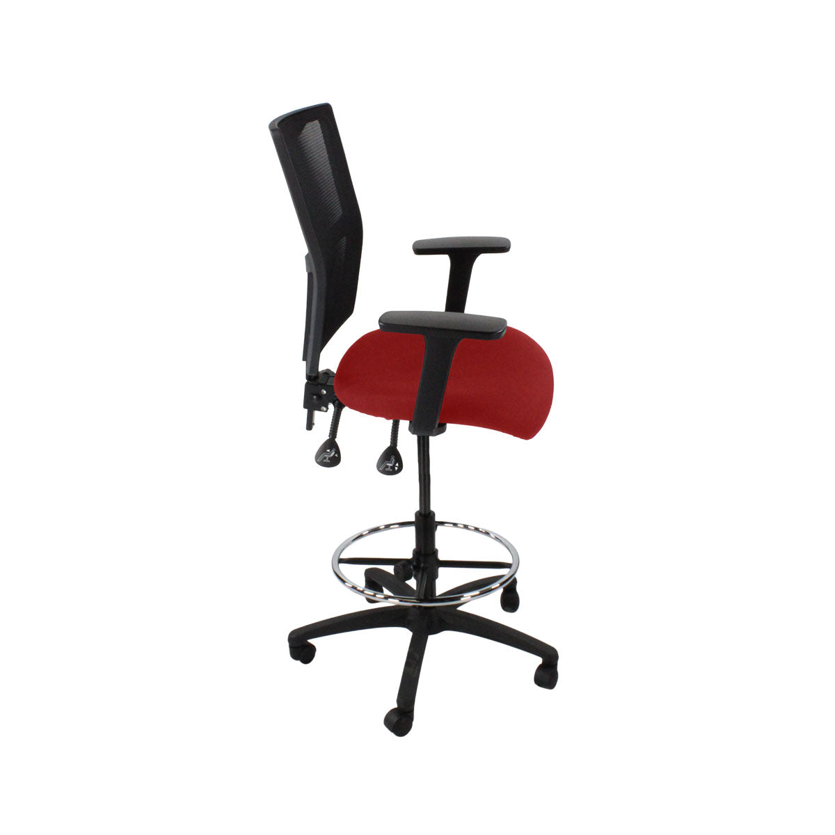 TOC: Ergo 2 Draughtsman Chair in Red Fabric - Refurbished