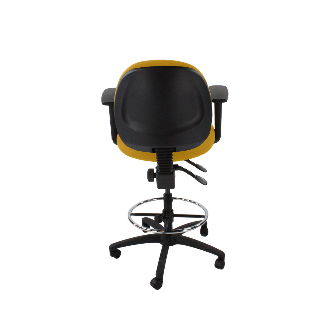 TOC: Scoop Draughtsman Chair in Yellow Fabric - Refurbished