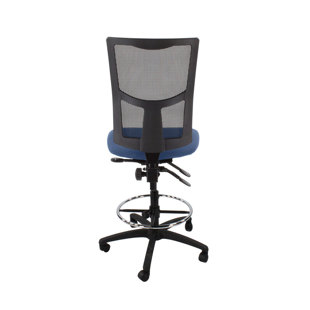 TOC: Ergo 2 Draughtsman Chair Without Arms in Blue Fabric - Refurbished