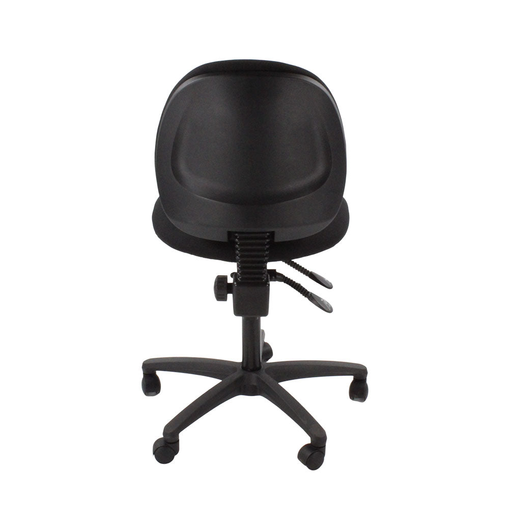 TOC: Scoop Operator Chair in Black Fabric Without Arms - Refurbished