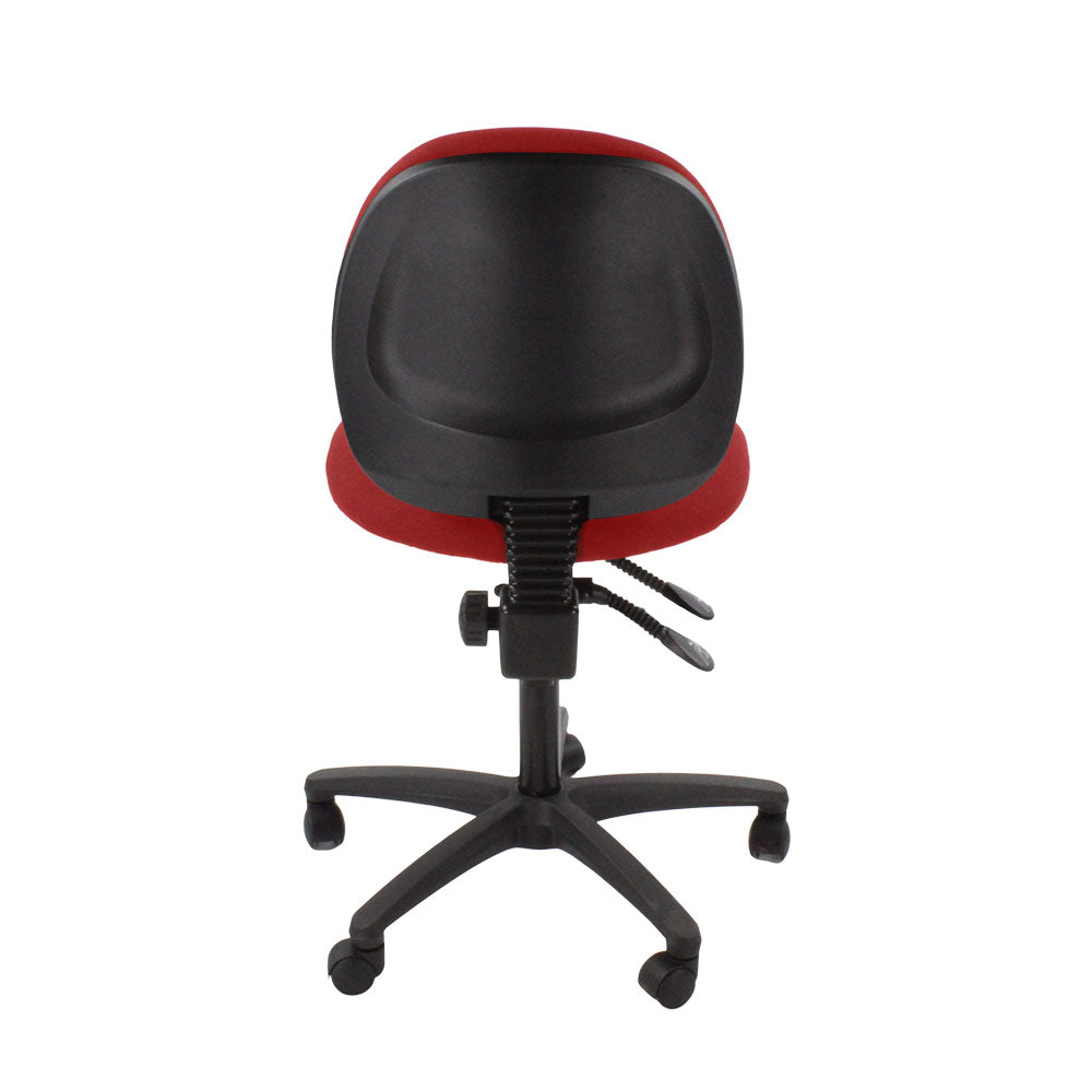 TOC: Scoop Operator Chair in Red Fabric Without Arms - Refurbished