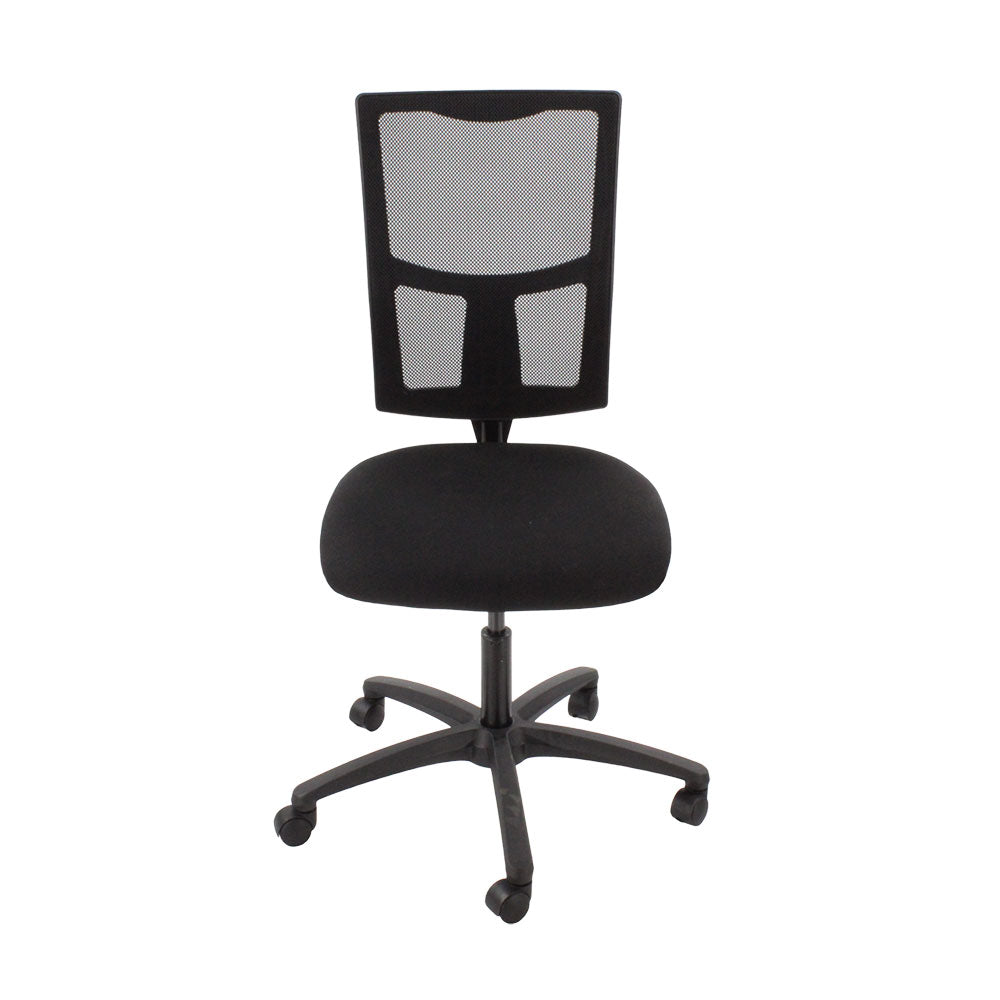 TOC: Ergo 2 bureaustoel zonder armen in zwarte stof - gerenoveerd