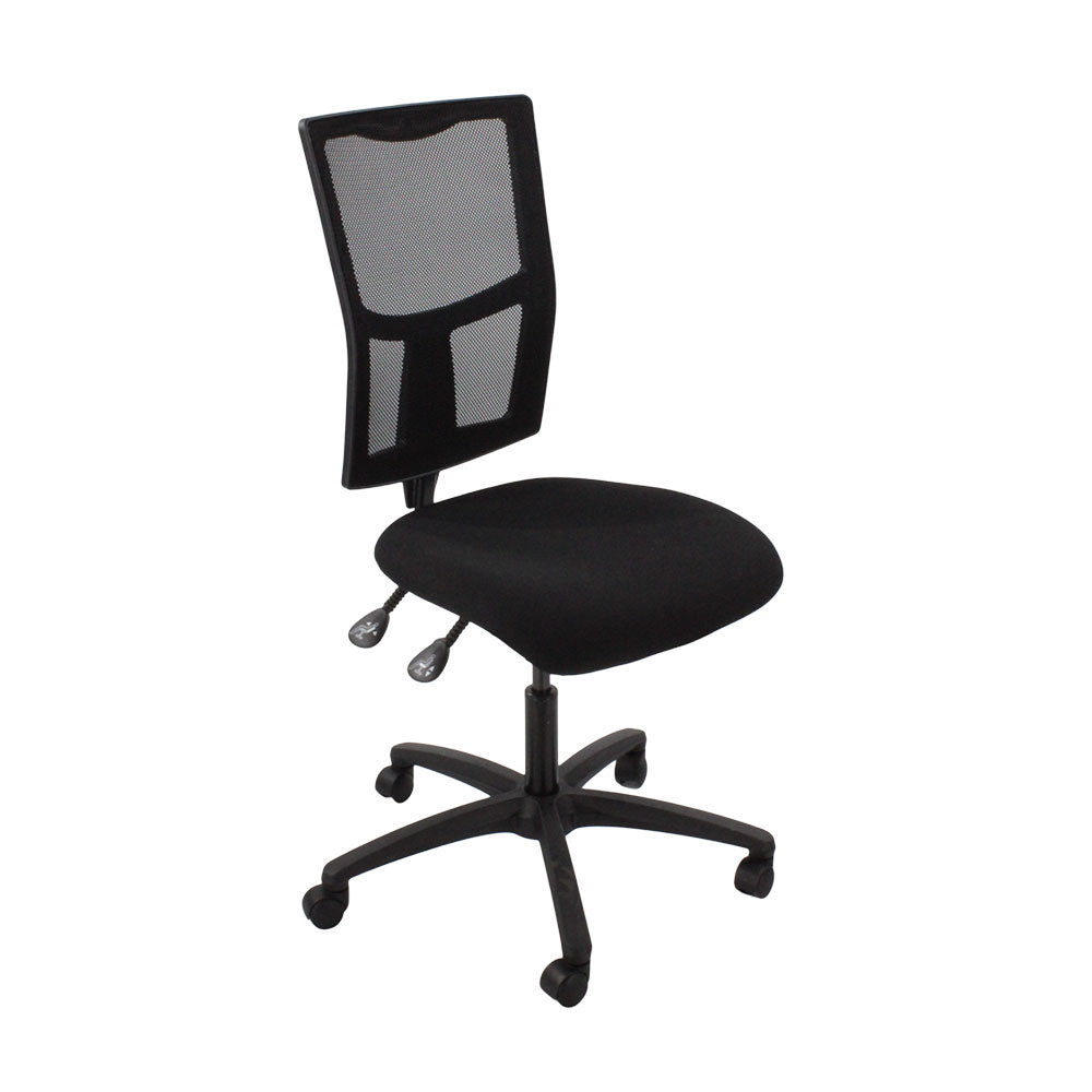 TOC: Ergo 2 Task Chair Without Arms in Black Fabric - Refurbished