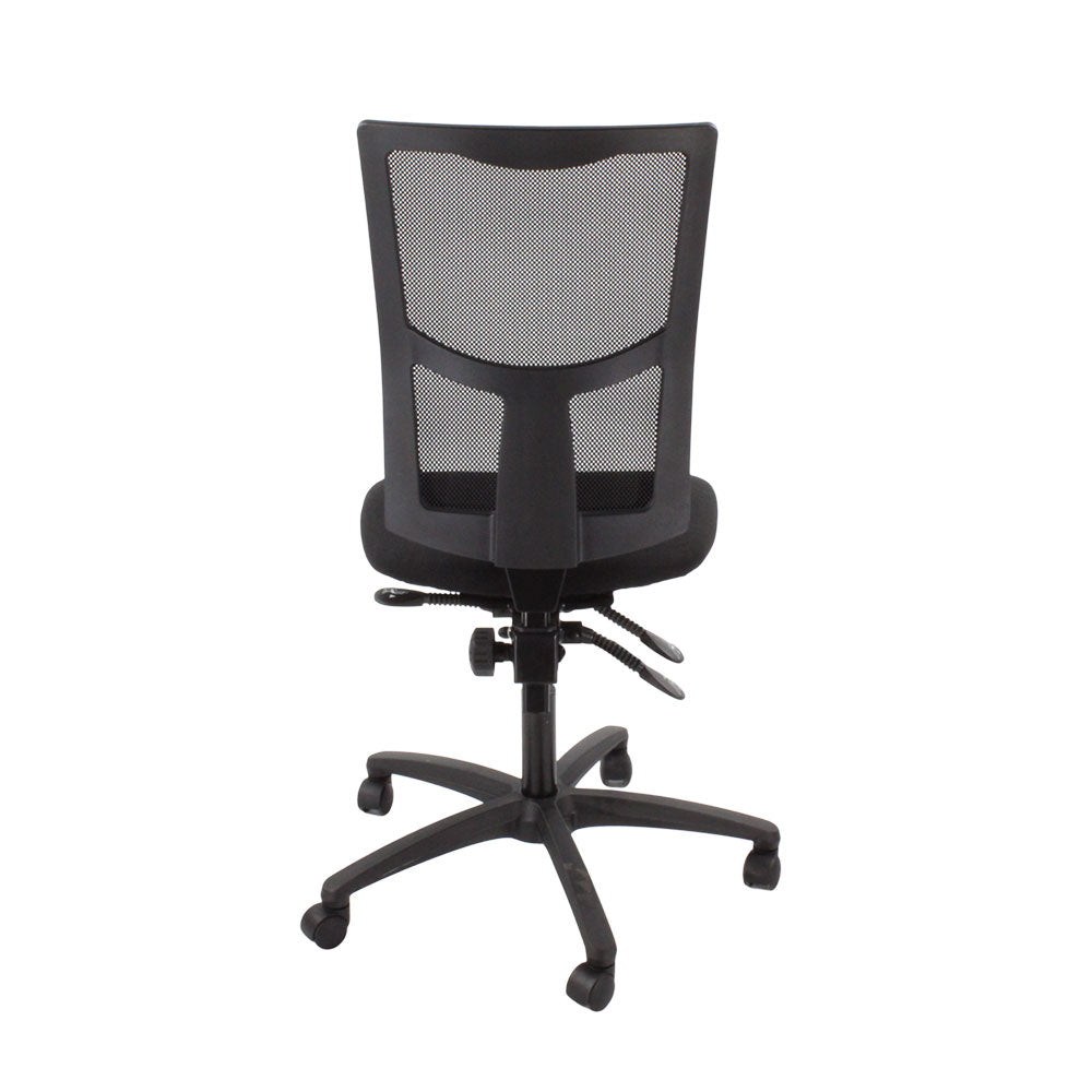 TOC: Ergo 2 bureaustoel zonder armen in zwarte stof - gerenoveerd