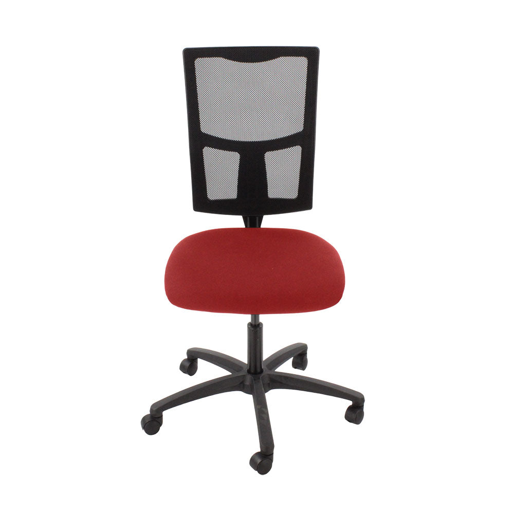 TOC: Ergo 2 Task Chair Without Arms in Red Fabric - Refurbished