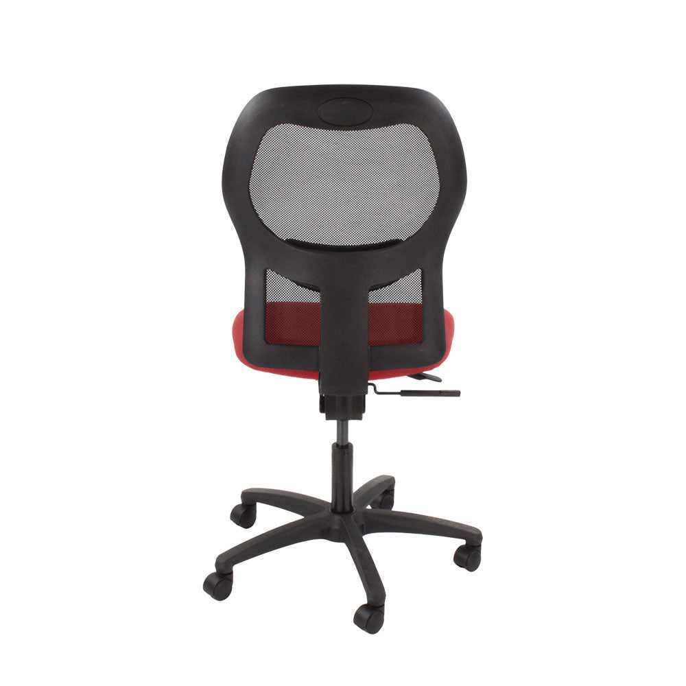 Ahrend: Bureaustoel type 160 in rode stof zonder armleuningen - Gerenoveerd