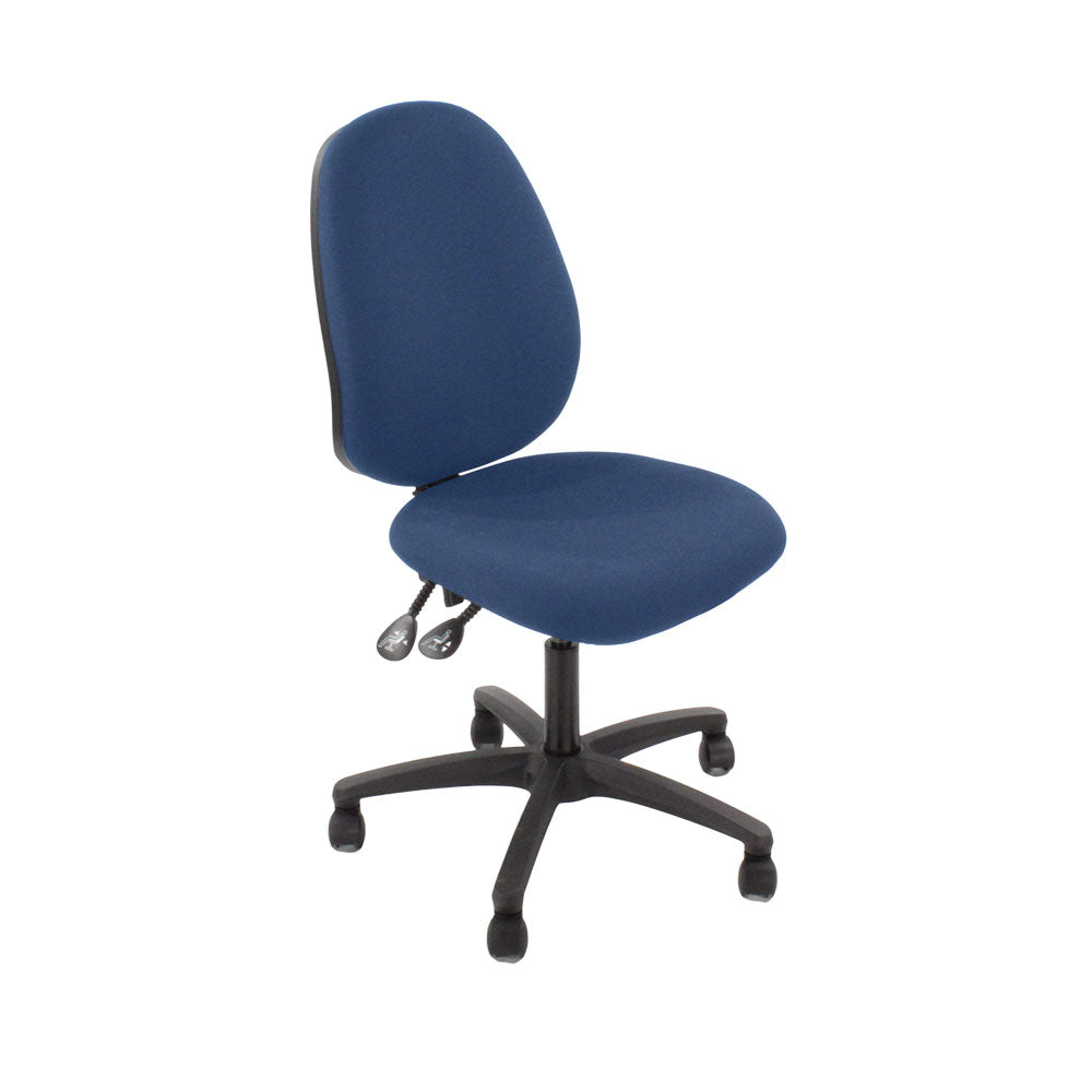 Inhaltsverzeichnis: Scoop High Operator Chair aus blauem Stoff ohne Armlehnen – generalüberholt