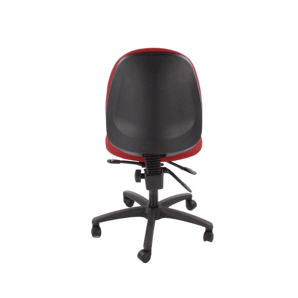 Inhaltsverzeichnis: Scoop High Operator Chair aus rotem Stoff ohne Armlehnen – generalüberholt