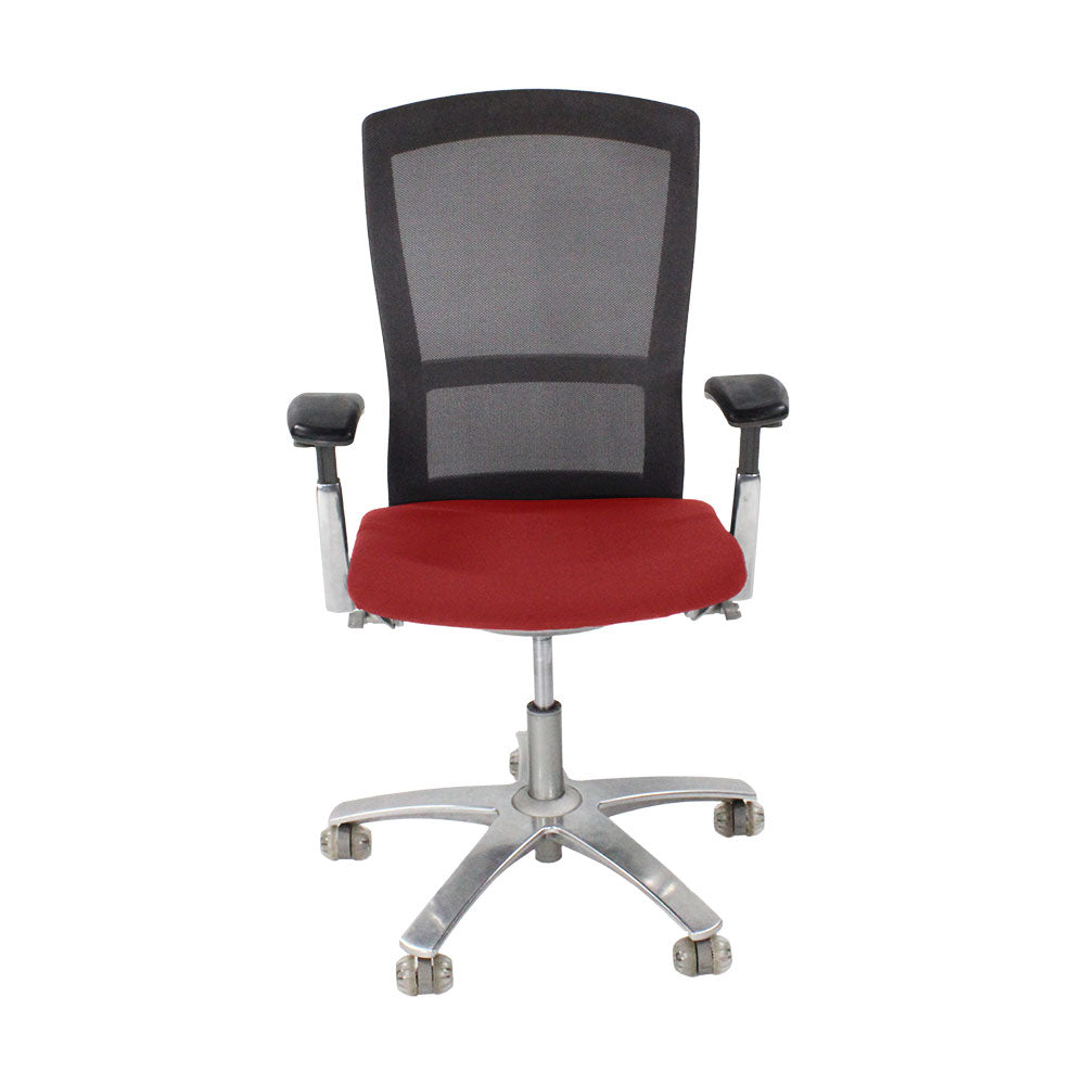 Knoll: Life Task Chair in rode stof - Gerenoveerd