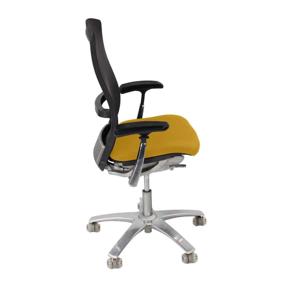 Knoll: Life Task Chair in Yellow Fabric - Refurbished