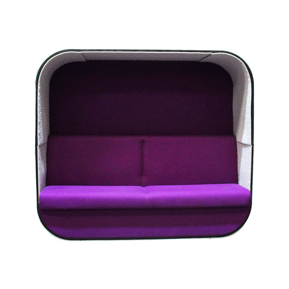 Boss Design : Cabine de réunion Cocoon COC/1 en tissu gris/violet - Remis à neuf