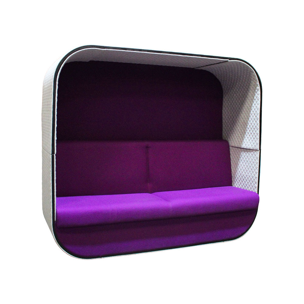 Boss Design: Cabina de reuniones Cocoon COC/1 en tela gris/púrpura - Reacondicionado