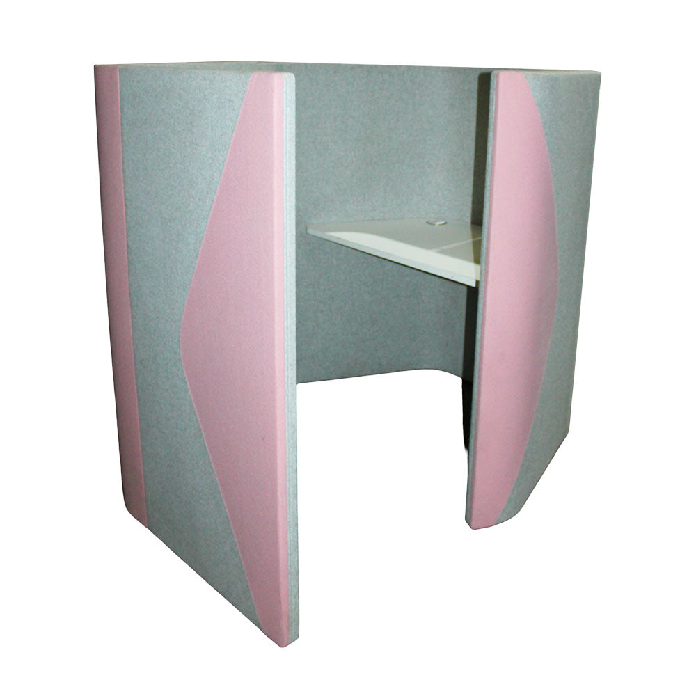 Allermuir: Haven Solo Pod in Grey/Pink Fabric - Refurbished