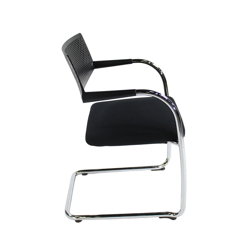 Vitra: VisaVis 2 Meeting Chair in Black Fabric - Refurbished