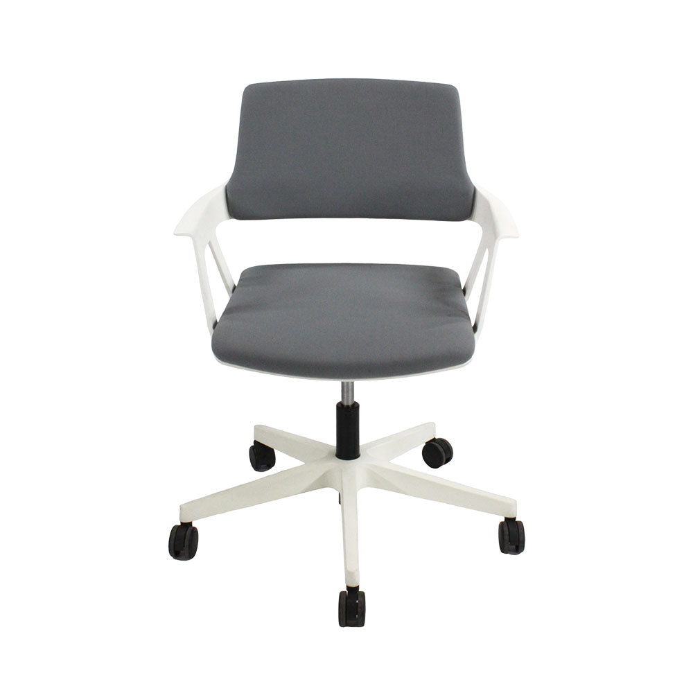 Steelcase : QiVi - Chaise de réunion en tissu gris - Reconditionné