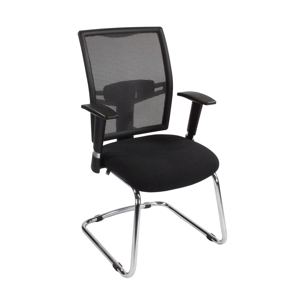 Boss Design : Chaise de réunion Move en tissu noir - Reconditionnée