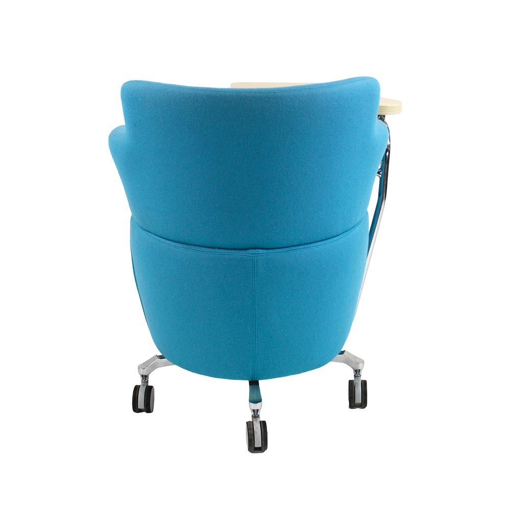 Orangebox : Chaise Tarn en Tissu Bleu avec Tablette - Reconditionné