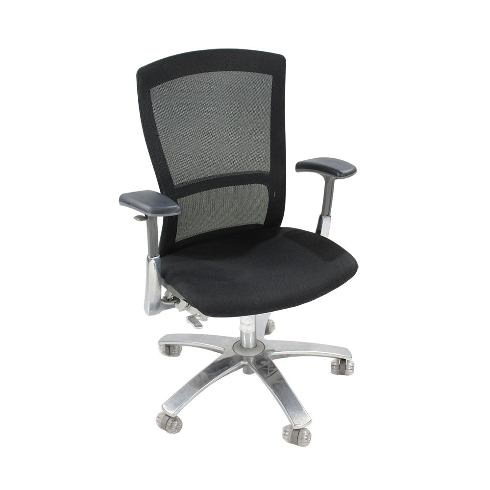 Knoll: Life Task Chair in zwarte stof - Gerenoveerd