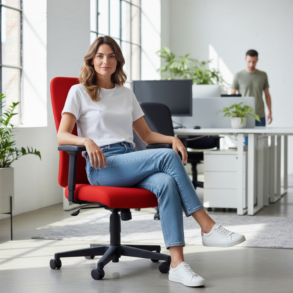 Konig + Neurath: Jet One Red Task Chair - Refurbished