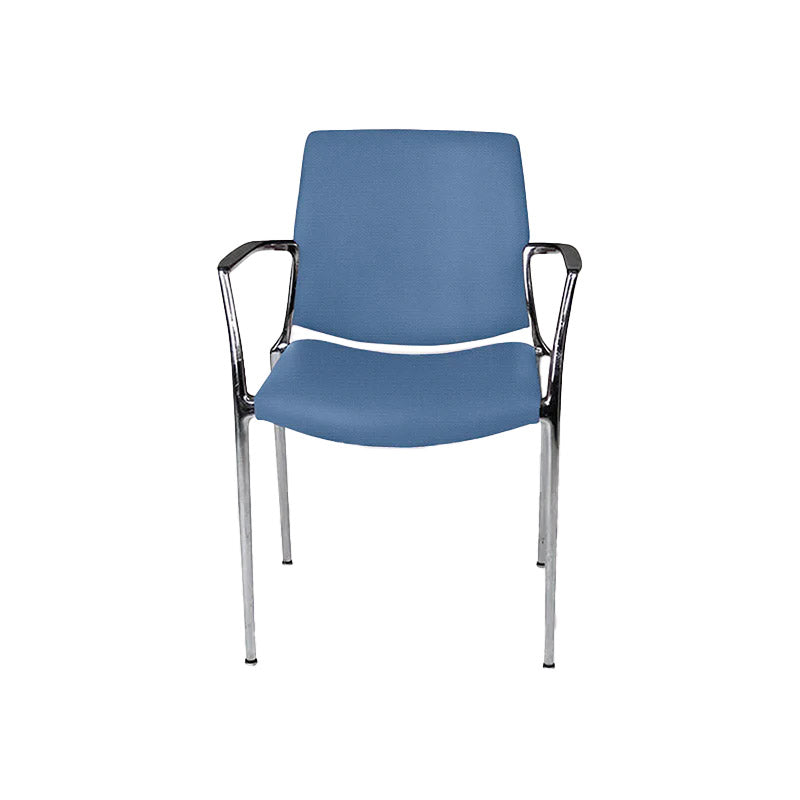 Kusch & Co : Chaise Capa 4200 en tissu bleu - Reconditionnée