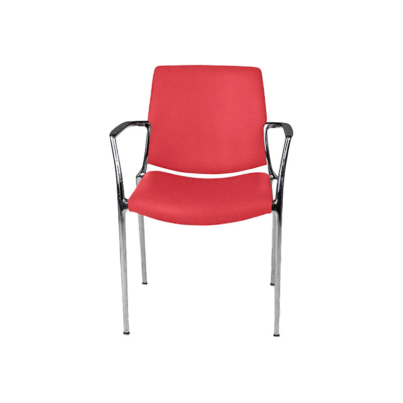 Kusch & Co : Chaise Capa 4200 en Tissu Rouge - Reconditionnée