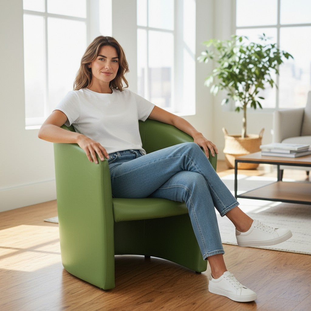 <tc>Sedus</tc>: <tc>Netwin</tc> Silla NW-100 con respaldo de malla en tela azul - Reacondicionada