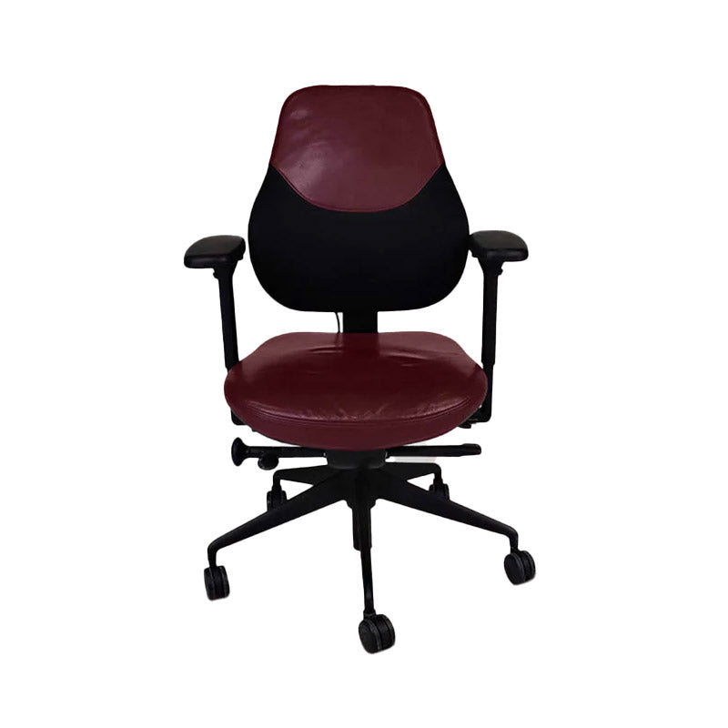 OrangeBox: Flo Office Chair in Burgundy Leather - Refurbished