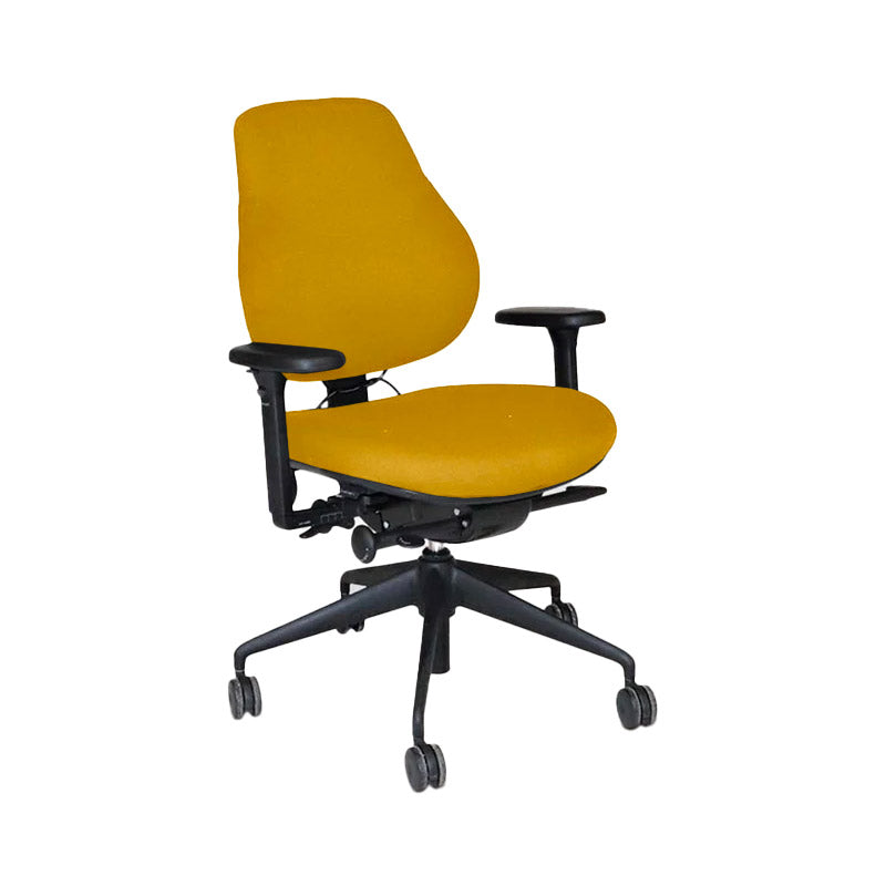 OrangeBox : Chaise de Bureau Flo en Tissu Jaune - Reconditionnée