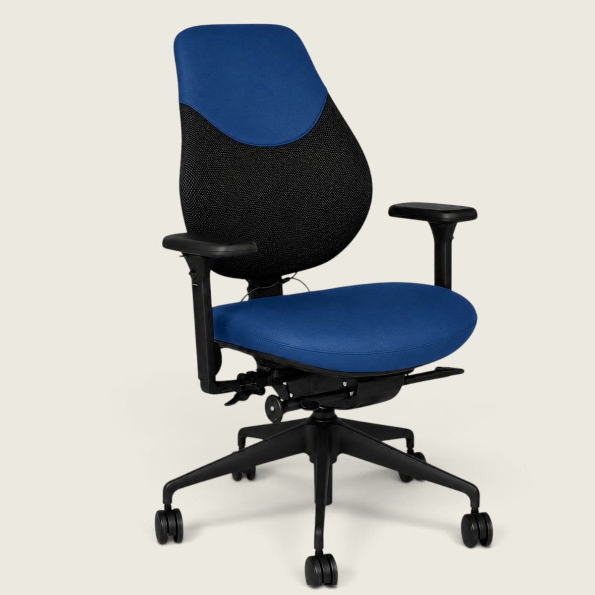 <tc>OrangeBox</tc>Silla de oficina Flo en tela azul - Restaurada