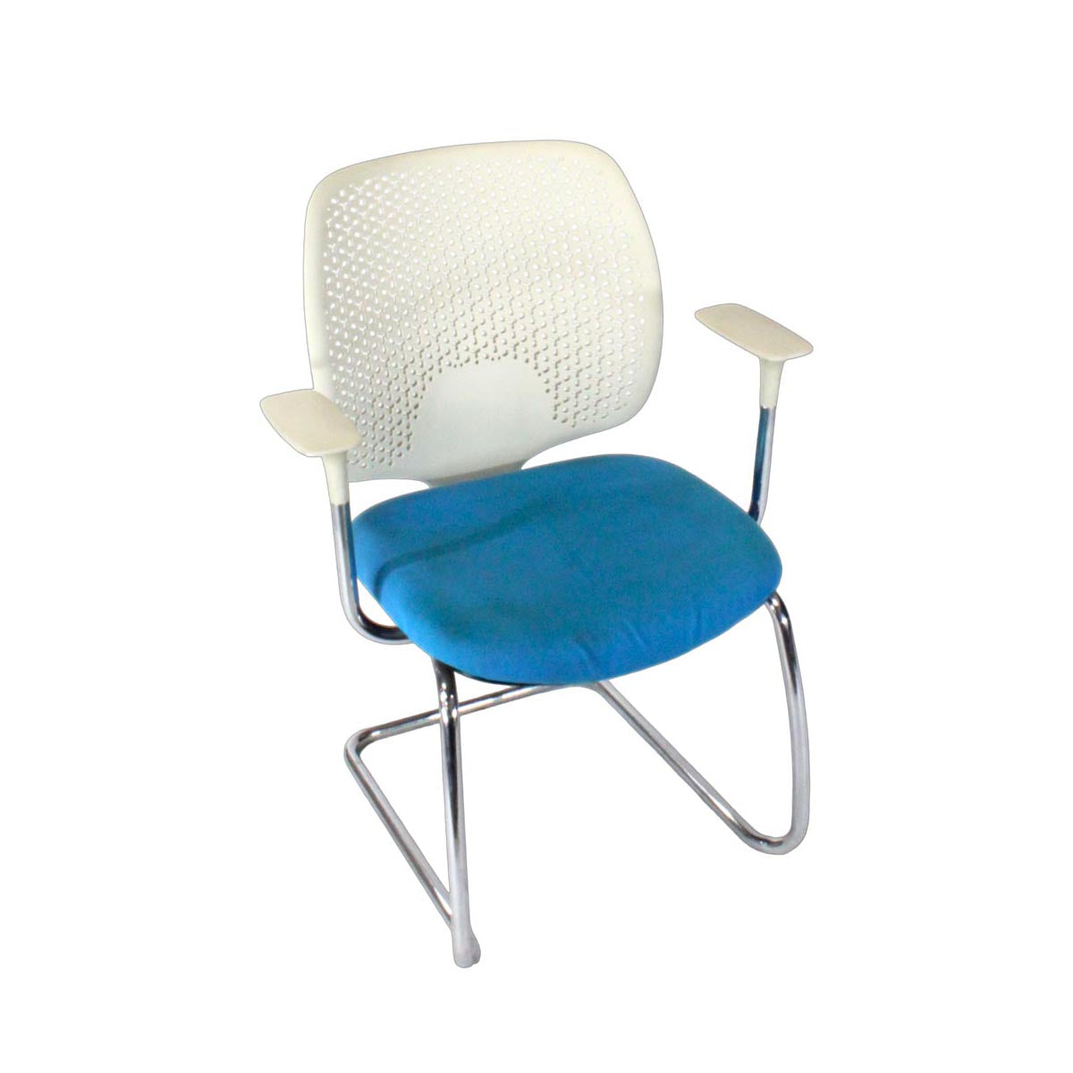 Orangebox: Ara Task Chair in White/Blue - Refurbished