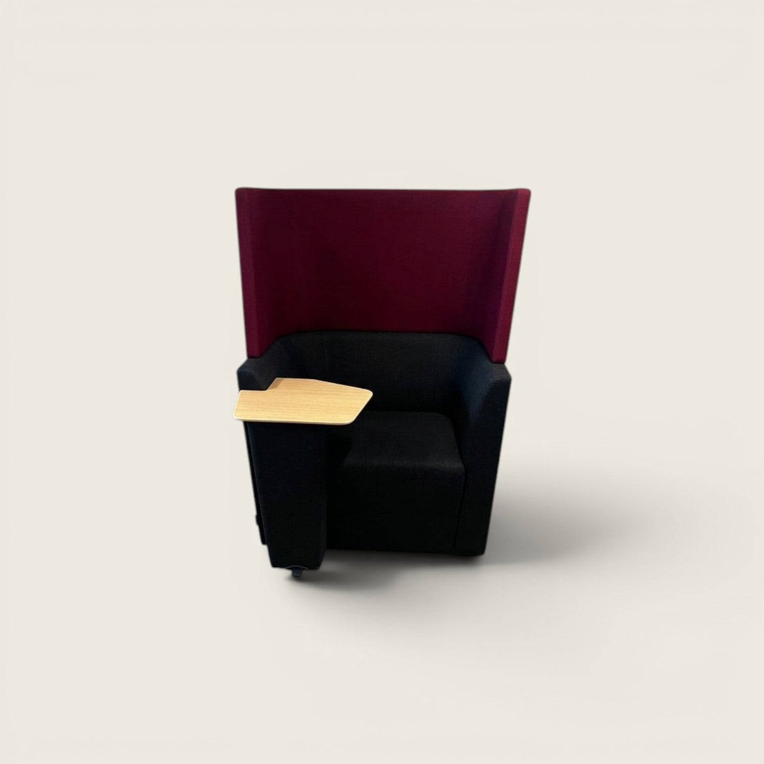 Orangebox: Donkergroenblauw en grijs weg van het bureau (AFTD) Eenpersoonsbank met hoge rugleuning: - Gerenoveerd