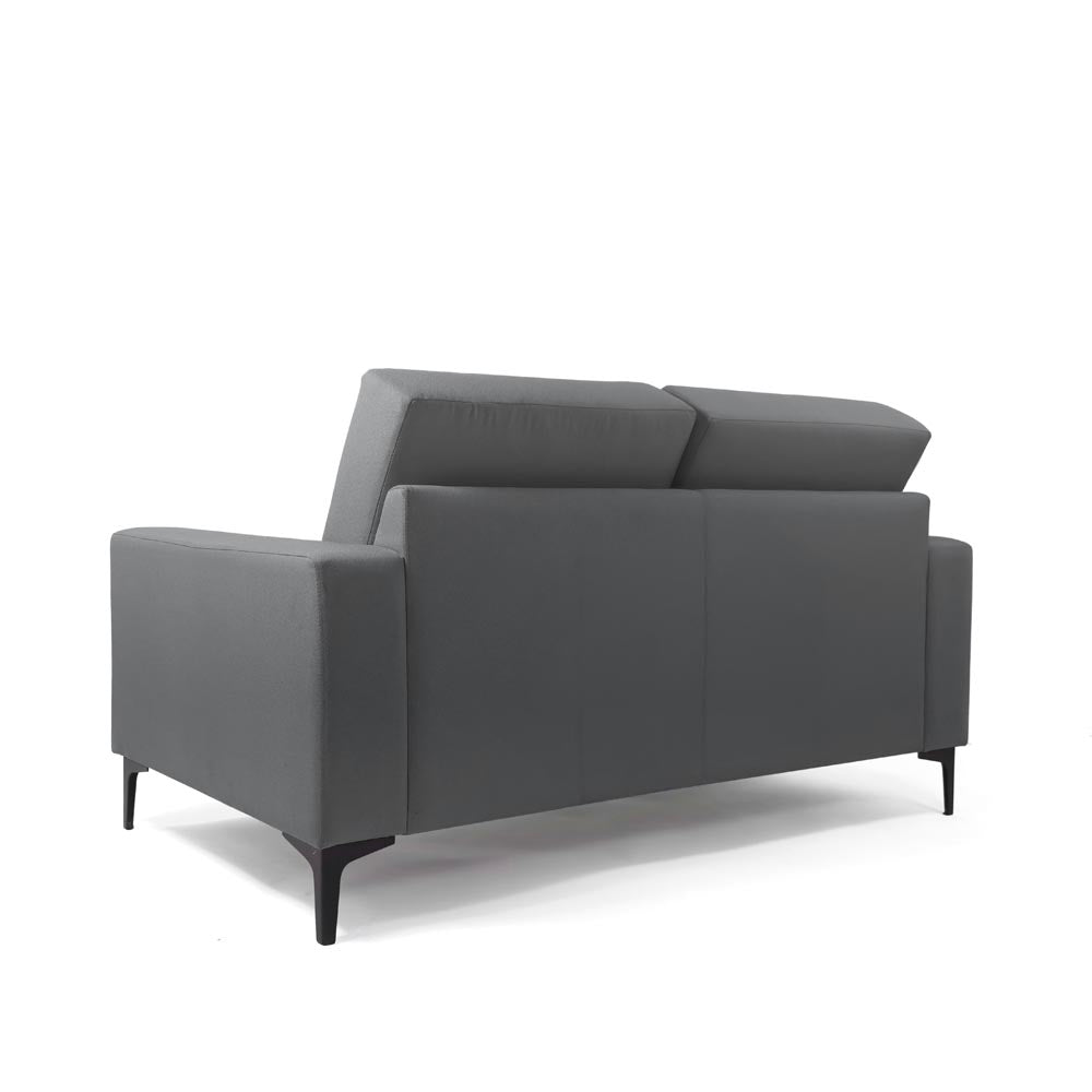 Pledge: cible canapé de deux places en tissu gris foncé - rénové