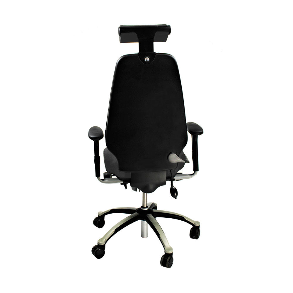 RH Logic: 400 High Back Office Chair with Headrest - Grey Fabric - Refurbished