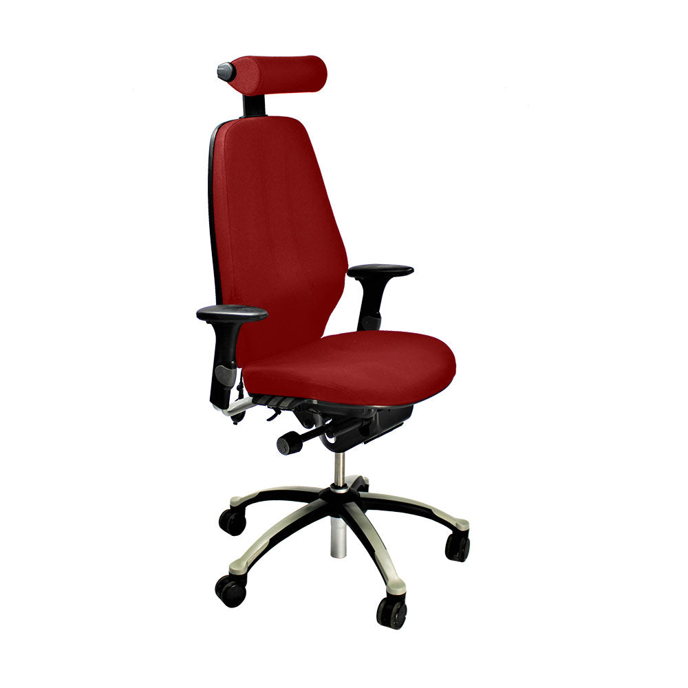 RH Logic: 400 High Back Office Chair with Headrest - Red Fabric - Refurbished