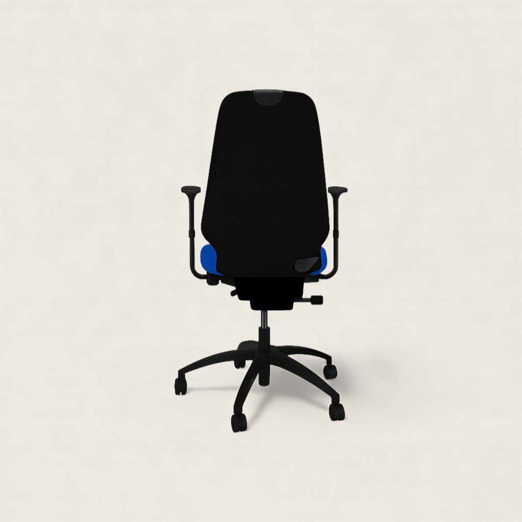 RH Logic : Chaise de bureau ergonomique à dossier haut bleu 400 - Reconditionnée