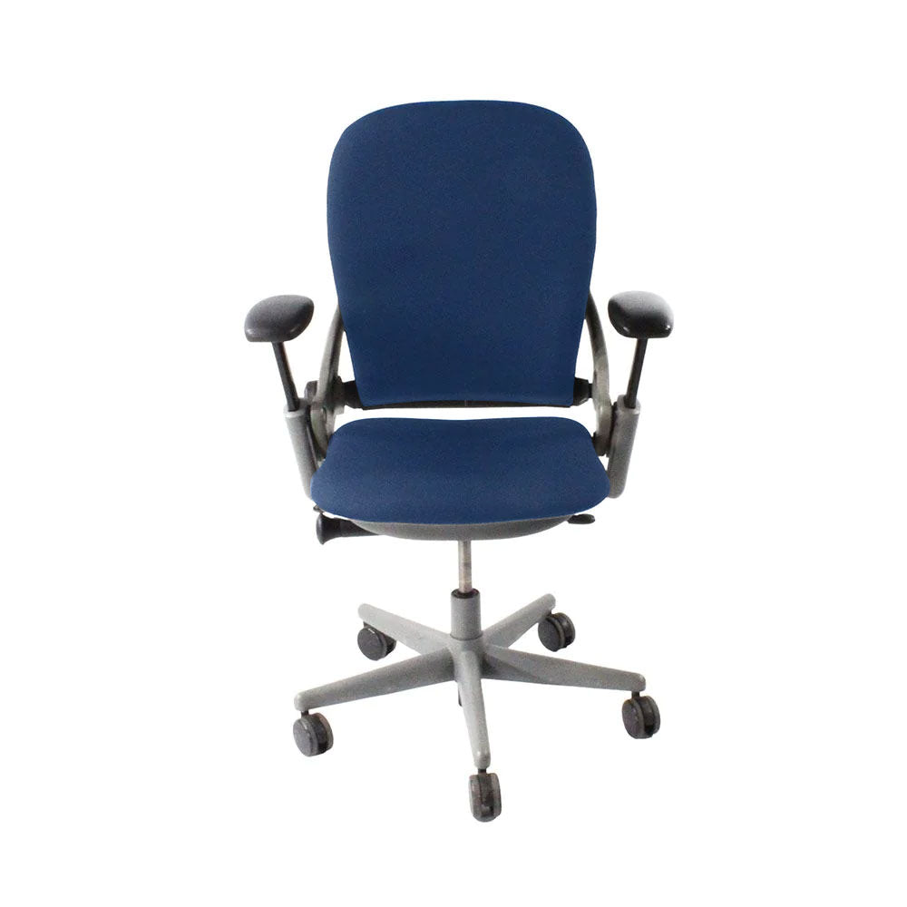 Steelcase: sedia da ufficio Leap V1 - struttura grigia/tessuto blu - rinnovata