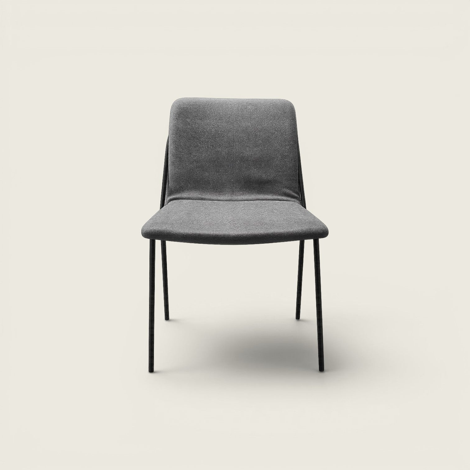 Saxen : Chaise visiteur/d'appoint douce en tissu gris - Remis à neuf