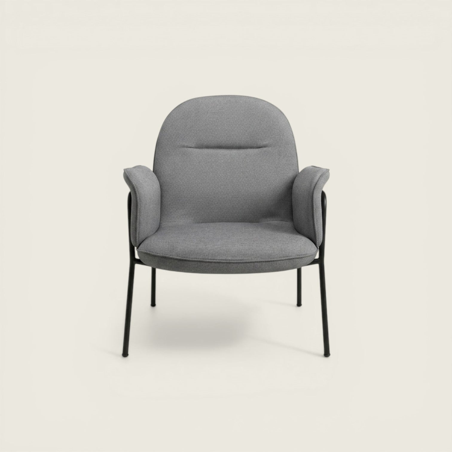 Saxen: Silla auxiliar/visitantes suave en gris - Reacondicionado