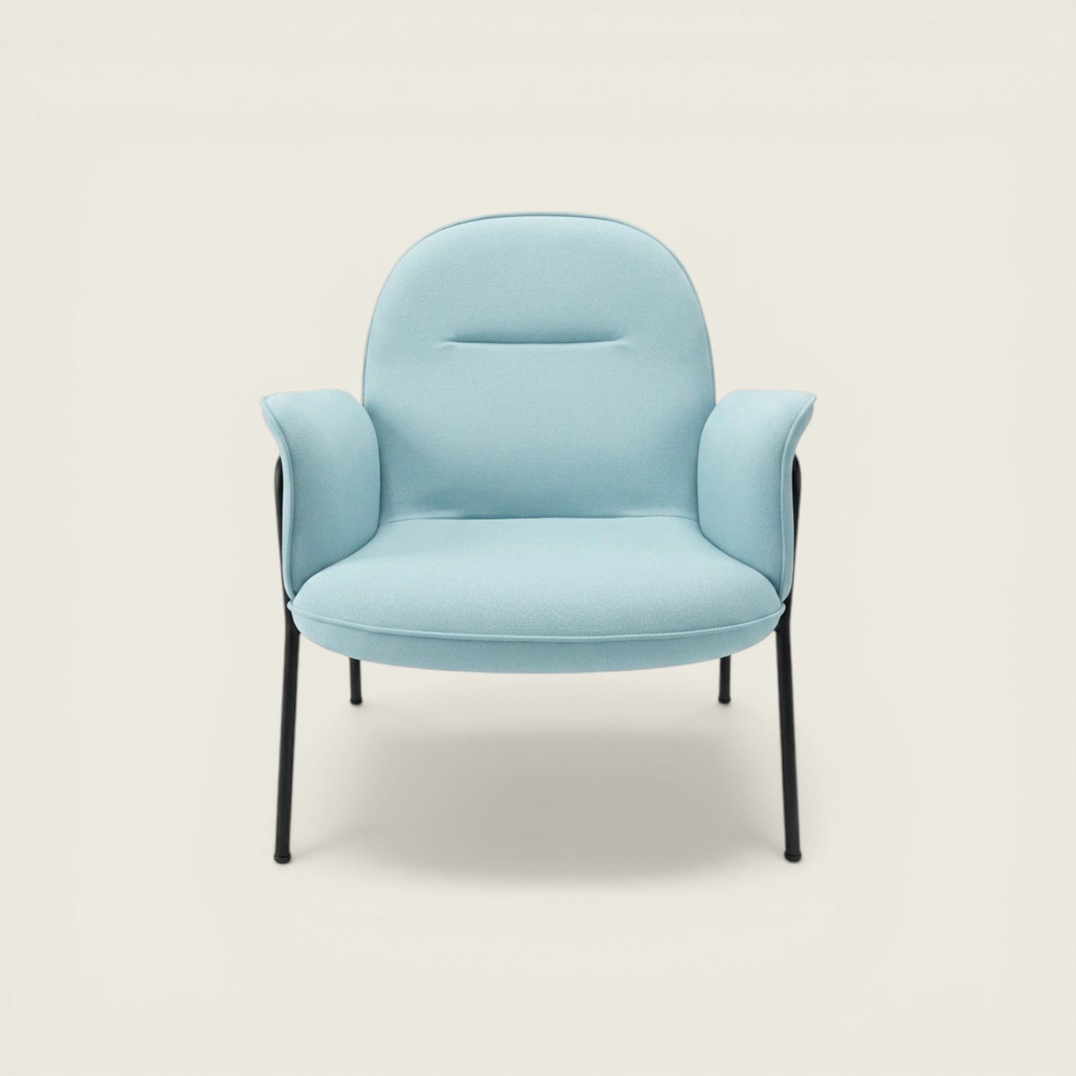 Saxen: Silla auxiliar/visitantes suave en azul claro - Reacondicionado