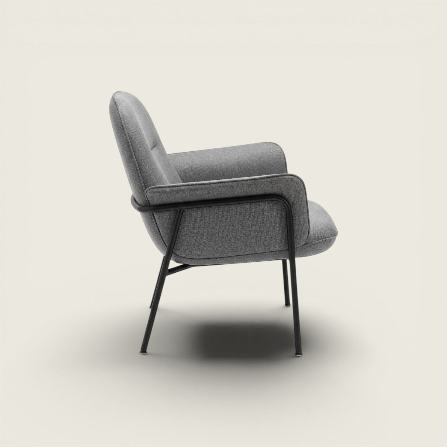 Saxen: Silla auxiliar/visitantes suave en gris - Reacondicionado